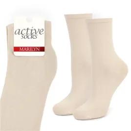 skarpetki-damskie-bawelniane-gladkie-ecru-polskie-active-forte-58-marilyn
