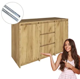 komoda-z-3-szufladami-i-2-drzwiami-dab-craft-zloty-bezuchwytowa-120x752x43