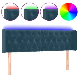 zaglowek-do-lozka-z-led-ciemnoniebieski-147x16x78-88-cm-aksamit