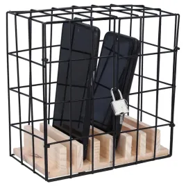 stojak-na-telefon-metalowa-czarna-klatka-ogranicz-korzystanie