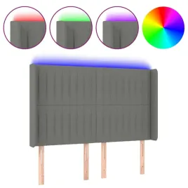 zaglowek-do-lozka-z-led-ciemnoszary-147x16x118-128cm-tkanina