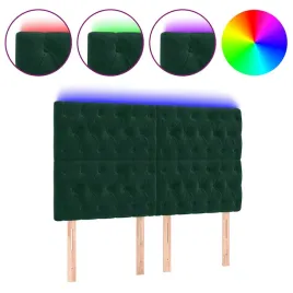 zaglowek-do-lozka-z-led-ciemnozielony-144x7x118-128-cm