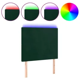 zaglowek-do-lozka-z-led-ciemnozielony-80x5x118-128cm-aksamit