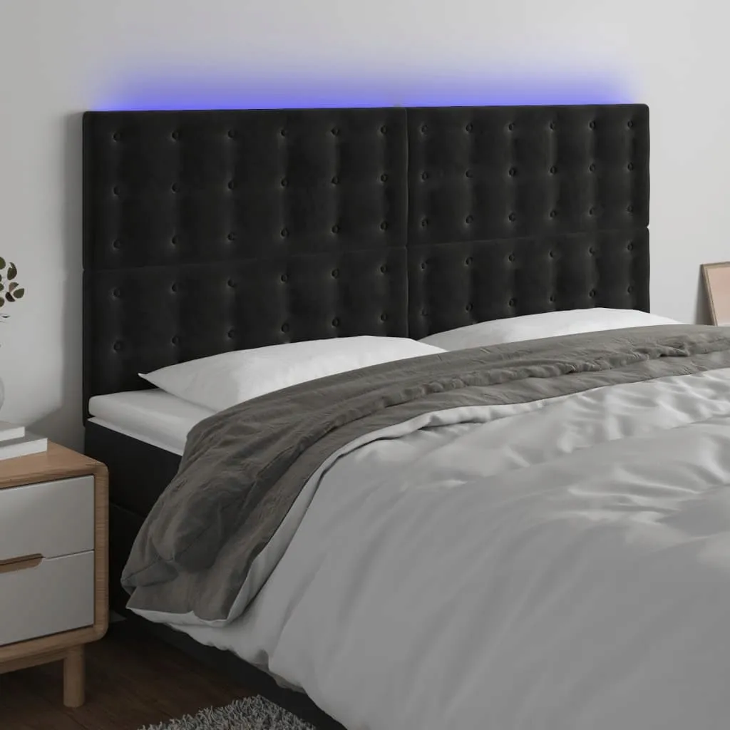 zaglowek-led-czarny-200x118cm-aksamit