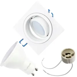 Zdjęcie produktu Zestaw Oprawa Ruchoma Lampa Halogenowa Podtynkowa + LED GU10 6W