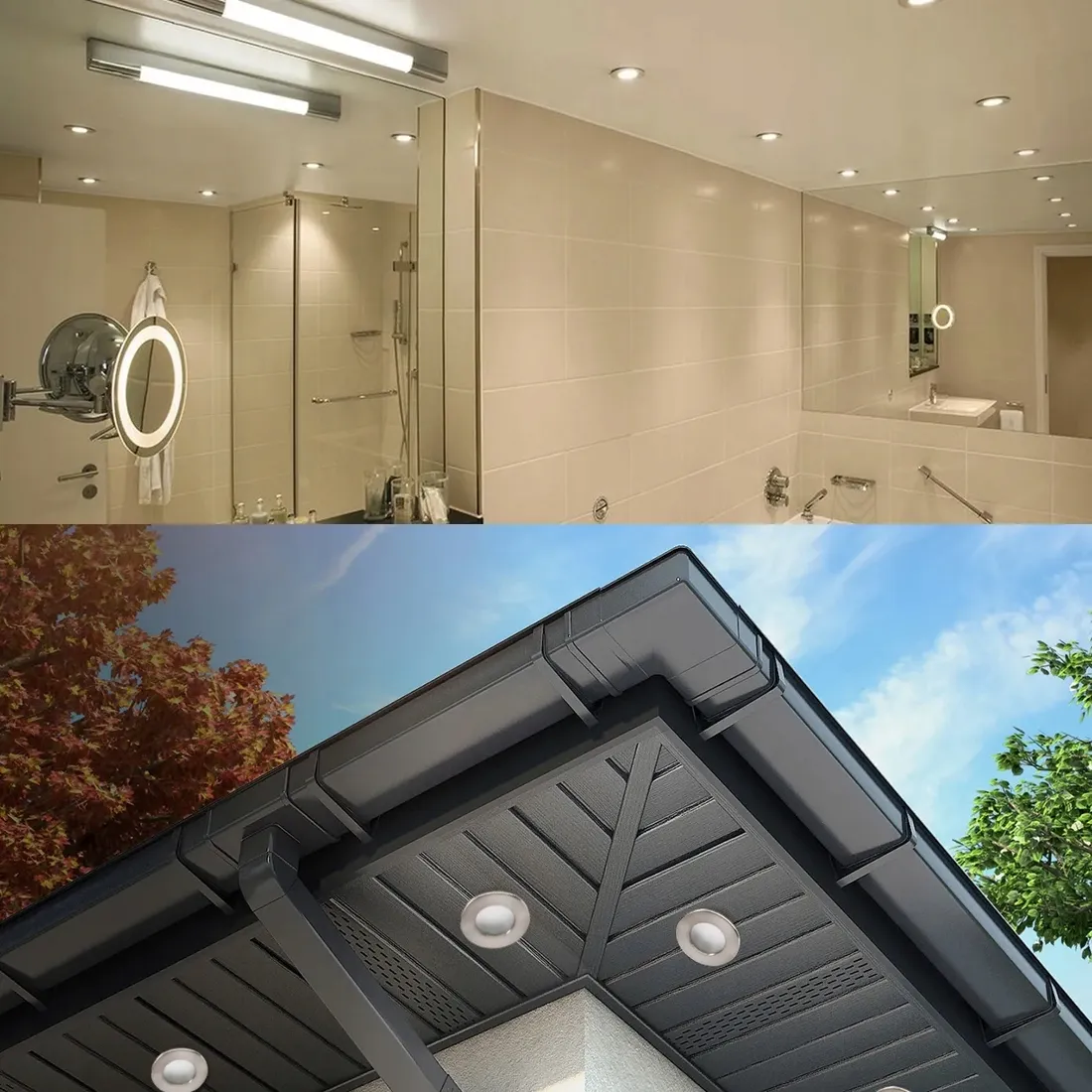 oswietlenie-lazienkowe-zestaw-oprawa-led-gu10-6w-stan-nowy