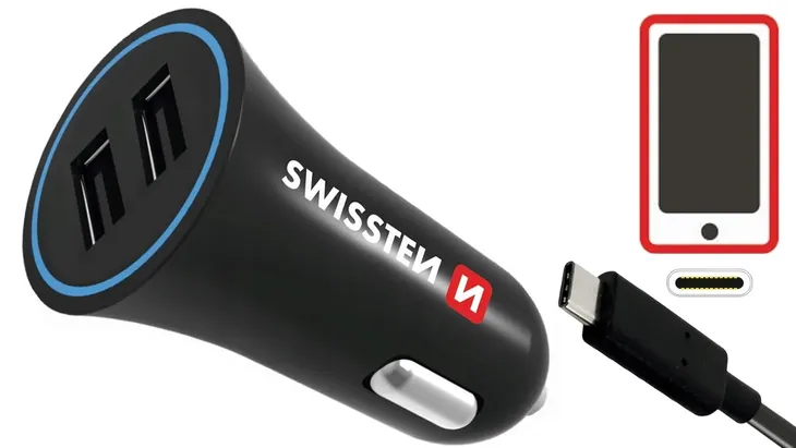 swissten-ladowarka-samochodowa-24a-2x-usb-usb-c-stan-nowy