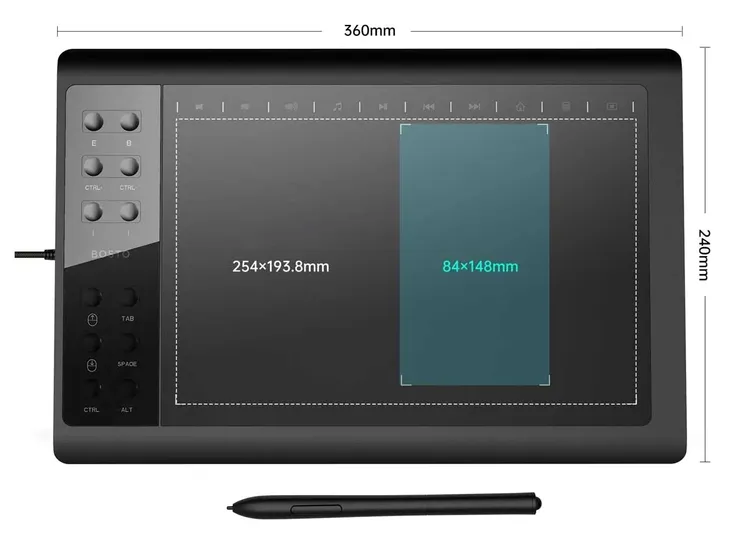 tablet-graficzny-do-komputera-bosto-profesjonalny-marka-bosto-stan-nowy