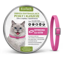 obroza-na-kleszcze-i-pchly-dla-kota-38-cm-naturalna-regulowana-rozowa