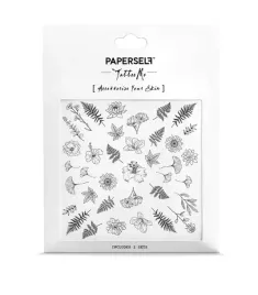 paperself-naklejka-tatuaz-czarno-bialy-imprezowy-flowers