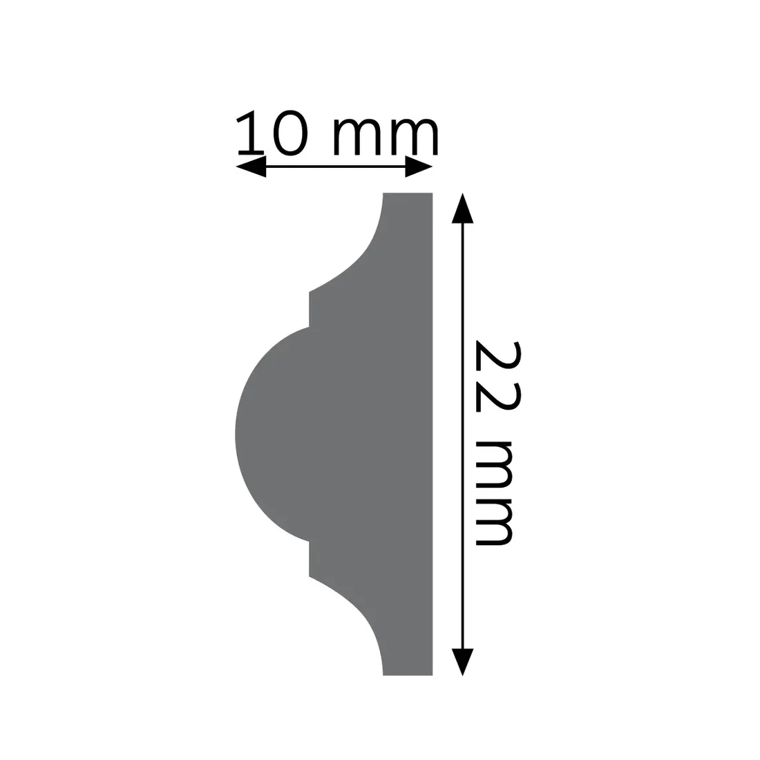listwa-scienna-gladka-creativa-lpc-03-waska-22cm-stan-nowy