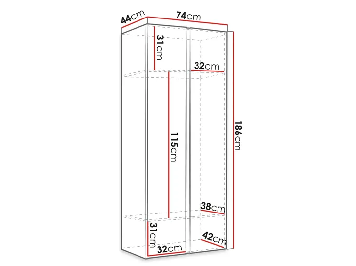szafa-do-przedpokoju-ryfel-slim-2d-74cm-kolor-mebla-czarny