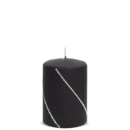 swieca-dekoracyjna-glamour-czarny-mat-ozdobna-10cm