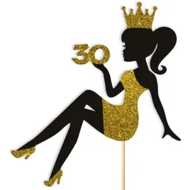 topper-papierowy-30-urodziny-hot-laska-czarny-zloty-brokat-14-x-19