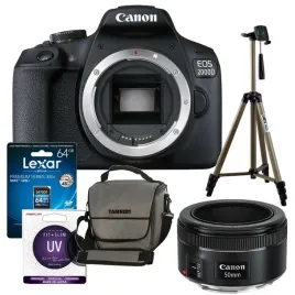 aparat-canon-2000d-obiektyw-50mm-1-8-stm-karta-torba-statyw-filtr-uv