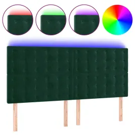 zaglowek-do-lozka-z-led-ciemnozielony-200x5x118-128-cm