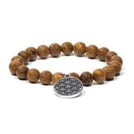 mala-bransoletka-drewno-wenge-kwiat-zycia