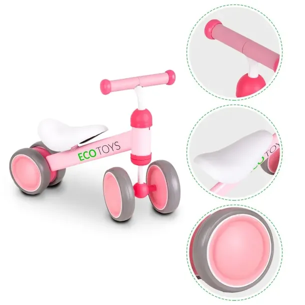 rowerek-biegowy-mini-rower-practise-pink-ecotoys-stan-nowy