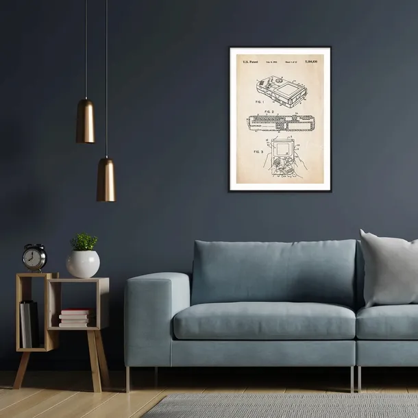 plakat-z-patentem-gameboy-stan-nowy