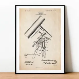 plakat-z-patentem-teleskop