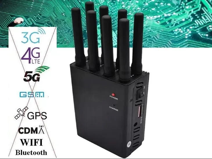 ZAGŁUSZACZ szerokopasmowy zakłócacz 2G 3G 4G 5G 5,8G WIFI VHF GSM jammer 12
