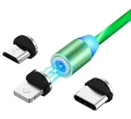 zielony-swiecacy-led-kabel-magnetyczny-3w1-lightning-micro-usb-usb-c