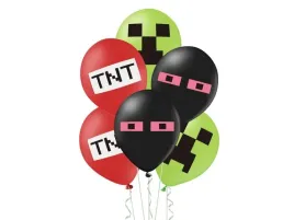 zestaw-balonow-minecraft-tnt-mix-kolor-12-cali-12-szt