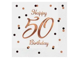 serwetki-bandc-happy-50-birthday-biale-rozowo-zloty-33-cm-x-33-cm-20-szt