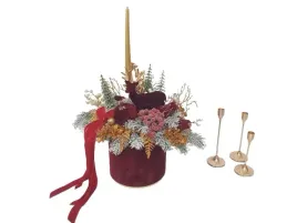 ekskluzywny-stroik-bozonarodzeniowy-bordowy-flower-box-z-renifer-swieca-785