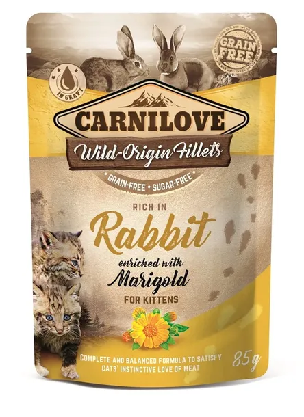 carnilove-cat-pouch-rabbit-marigold-85g