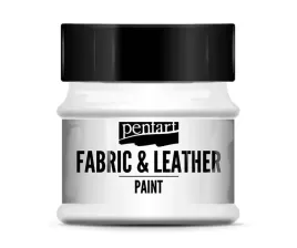 fabric-leather-paint-pentart-white-50-ml
