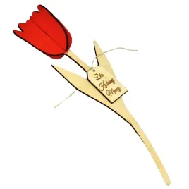 dzien-matki-czerwony-tulipan-3d-zawieszka-gratis