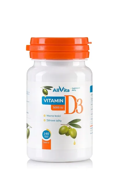 Witamina D3 5000IU 240 kapsułek 100% naturalna
