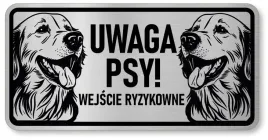 tabliczka-ostrzegawcza-uwaga-pies-golden-retriever-2-psy