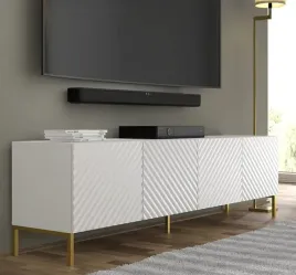 bialo-zlota-szafka-pod-tv-z-drzwiczkami