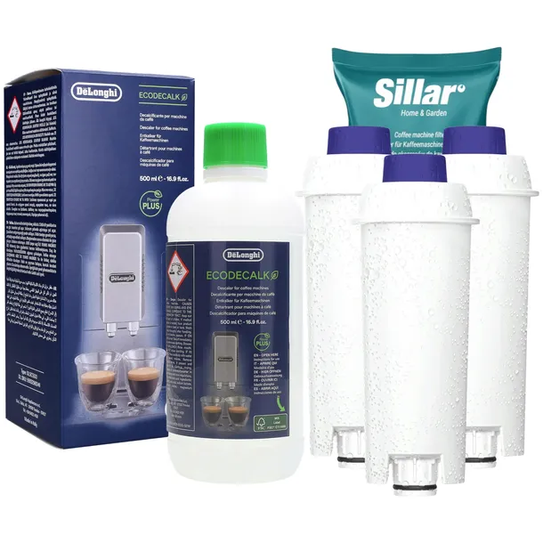 Odkamieniacz Delonghi + 3x filtr do ekspresu Delonghi zamiennik Sillar
