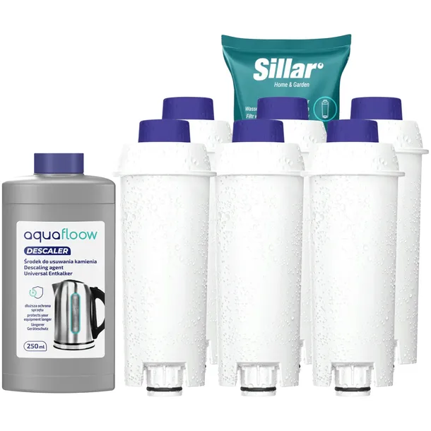 6x filtr wody do ekspresu Delonghi Magnifica + odkamieniacz do ekspresu 250