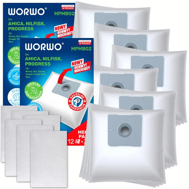 24x Worki do odkurzacza AMICA ORA FEN TURBO AW3011 MPMB02K SURAZO VIENTO