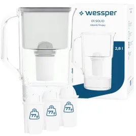 dzbanek-filtrujacy-plastikowy-wessper-d1-solid-28l-szary-4x-filtr