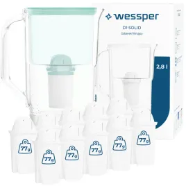 dzbanek-filtrujacy-wessper-d1-solid-28l-mietowy-11x-filtr-do-wody