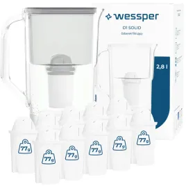 dzbanek-filtrujacy-wessper-d1-solid-28l-szary-11x-wklad-filtrujacy
