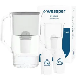 dzbanek-filtrujacy-wessper-d1-solid-28l-szary-3x-wklad-filtrujacy