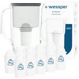 dzbanek-filtrujacy-wessper-d1-solid-28l-czarny-11x-filtr-wody