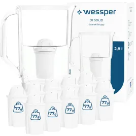 dzbanek-filtrujacy-wessper-d1-solid-28l-bialy-11x-filtr-do-wody
