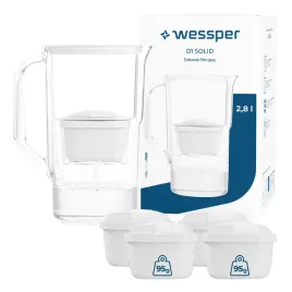 dzbanek-filtrujacy-wessper-d1-solid-28l-bialy-5x-wklad-filtr-wody