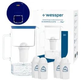 dzbanek-filtrujacy-szklany-wessper-d2-borosilicate-3l-led-5x-filtr-wody