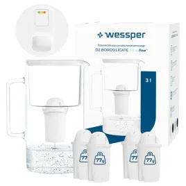 dzbanek-filtrujacy-szklany-wessper-d2-borosilicate-3l-led-5x-filtr-wody