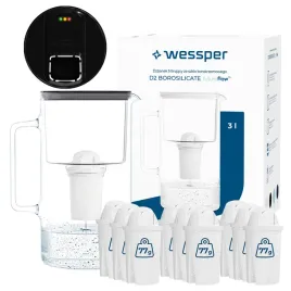 wessper-d2-borosilicate-dzbanek-filtrujacy-szklany-3l-led-10x-filtr