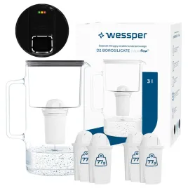dzbanek-filtrujacy-szklany-wessper-d2-borosilicate-3l-5-filtr-aquaclassic