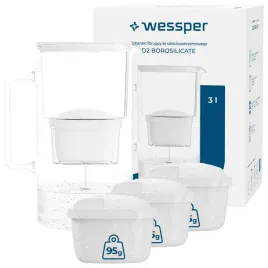 dzbanek-filtrujacy-szklany-wessper-d2-borosilicate-3l-4x-filtr-do-wody